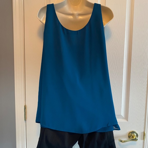 BUY 2 ITEMS GET 1 FREE - Ricki’s Teal Double Layer Sleeveless Blouse Sz L - Picture 2 of 6